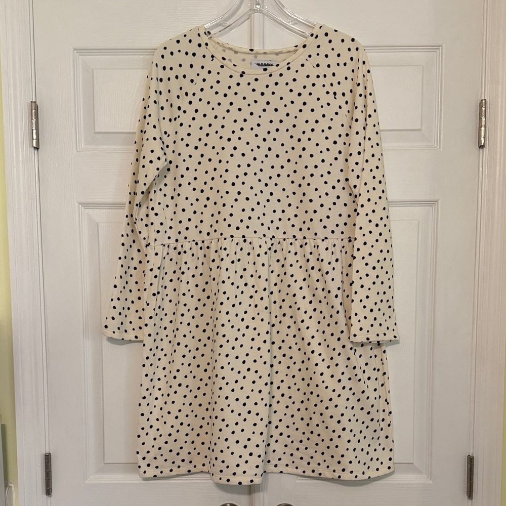 Old Navy Polka Dot Long Sleeve  Dress